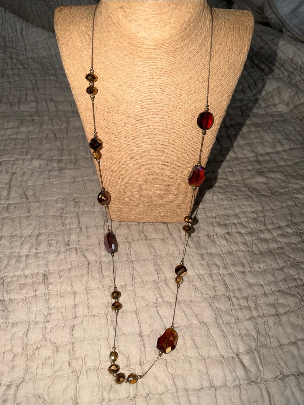 Crystal necklace long gorgeous colors